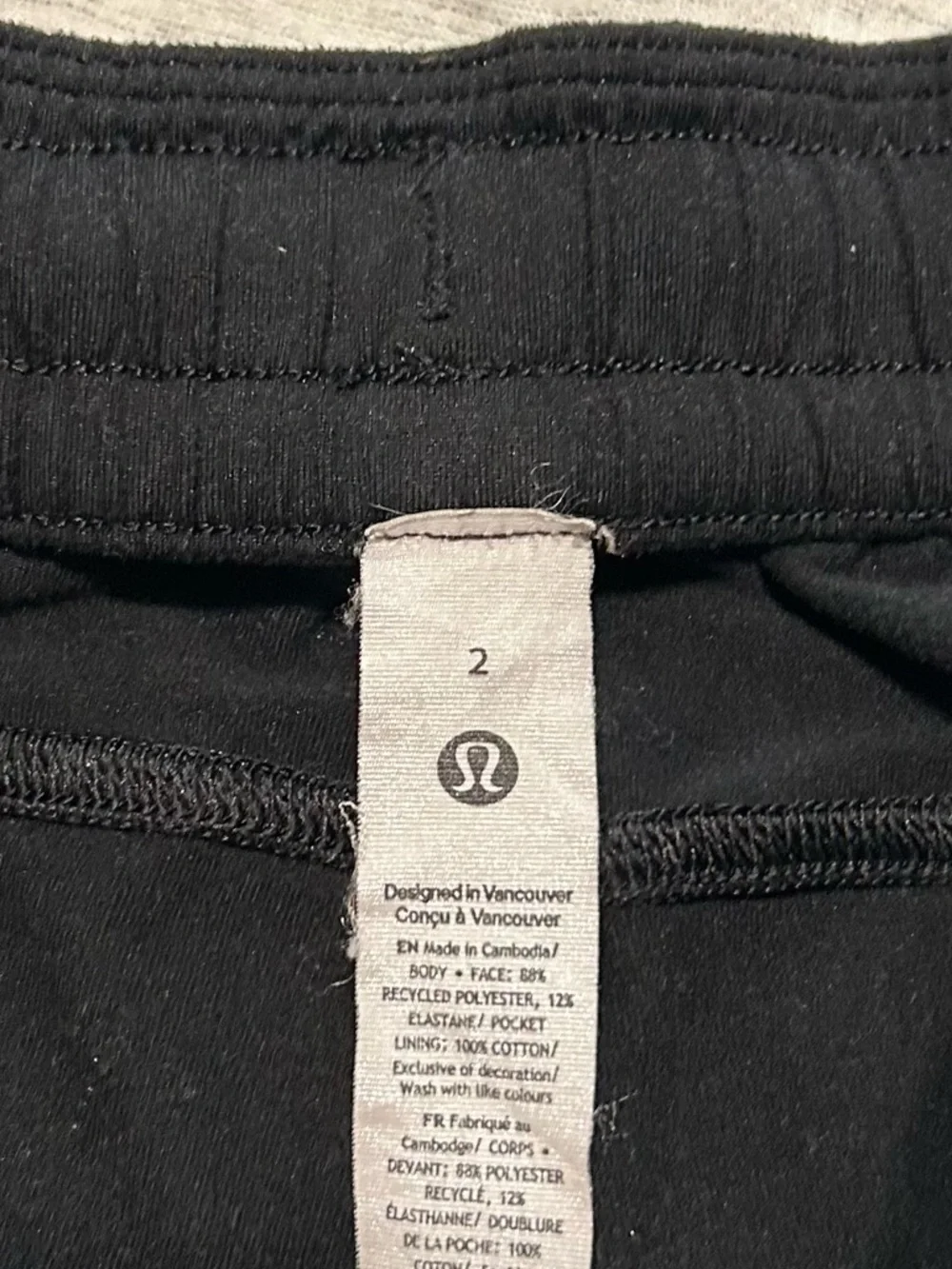 Lululemon Black Soft Jersey Classic-Fit Mid-Rise Jogger | Size 2 - Picture 5 of 7
